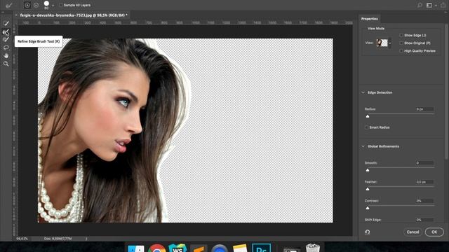 Как вырезать волосы в Photoshop