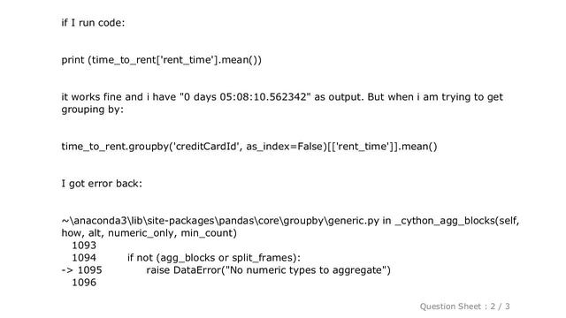 Pandas : Python: mean() doesn't work when groupby aggregates dataframe to one line смотреть онлайн