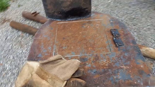 Железная печь в баню из нефтяной 500 трубы смотреть онлайн