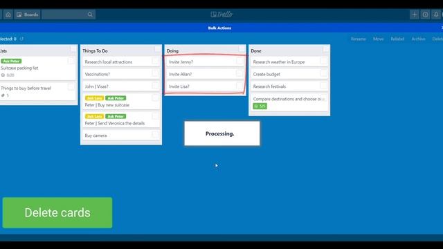 How to process multiple cards in Trello with Bulk Actions Power Up смотреть онлайн