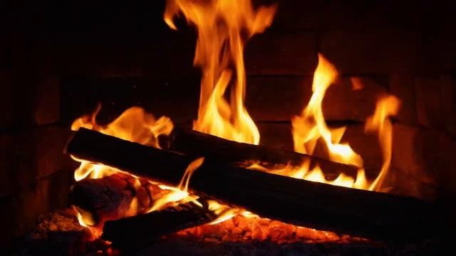? Burning fireplace 4K (10 hours). Sounds of crackling wood for relaxation смотреть онлайн