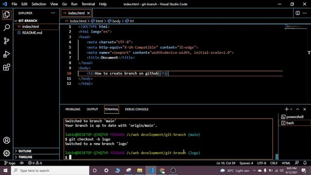 3-6 git branch command смотреть онлайн