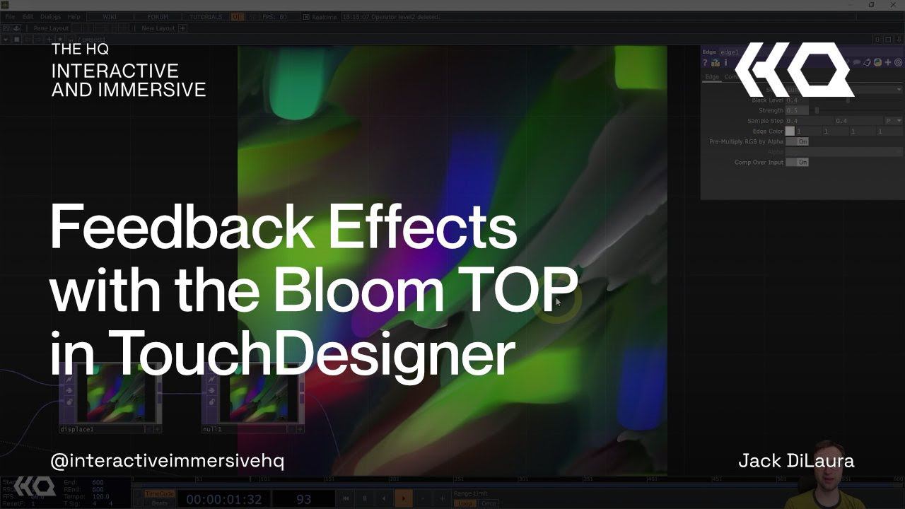 Feedback Effects with the Bloom TOP in TouchDesigner смотреть онлайн