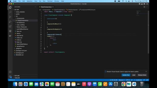 Basic structure of class component and function component in React JS смотреть онлайн