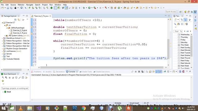 Introduction To Java Programming Exercise 5 7b смотреть онлайн