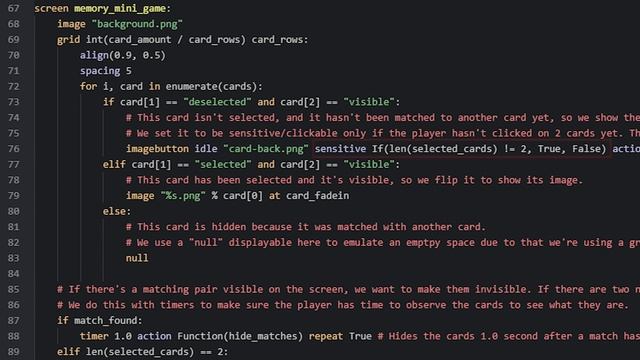 Ren'Py Memory Card Mini-game Tutorial смотреть онлайн