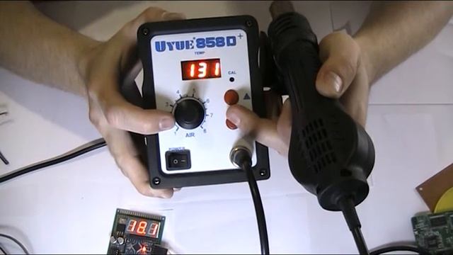 Паяльная станция (Фен) Uyue 858D+ (обзор, часть 1) смотреть онлайн