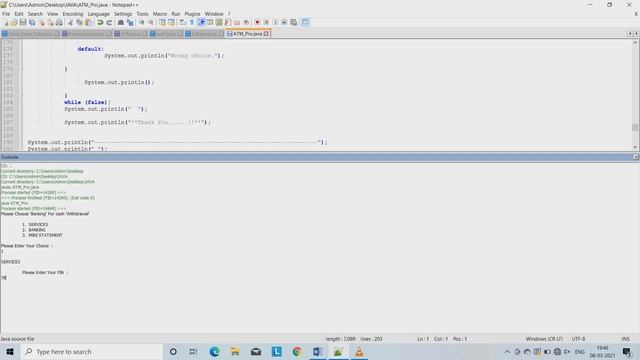 ATM Management System (JAVA) смотреть онлайн