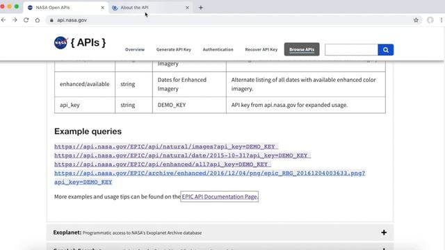NASA APIs - api.nasa.gov смотреть онлайн