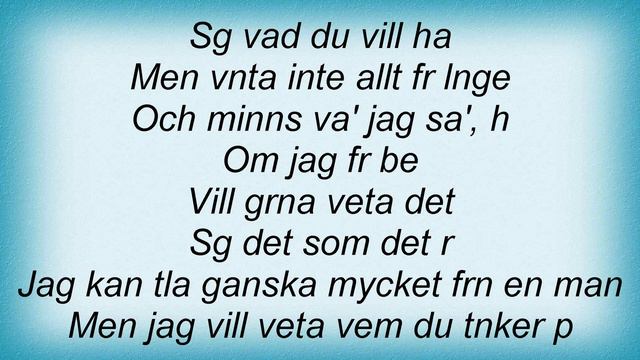 Lena Philipsson - SГѓВ¤g Det Som Det ГѓВ¤r Lyrics смотреть онлайн