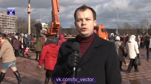 Масленицу отпраздновали в Новополоцке. смотреть онлайн