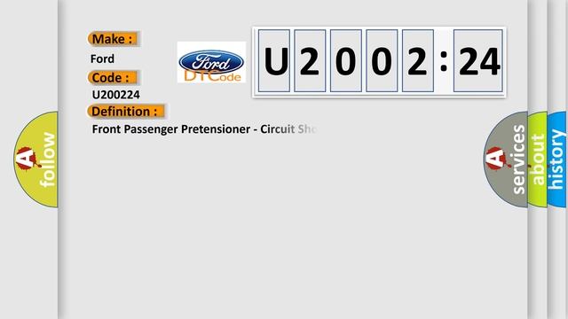 DTC Ford U2002-24 Short Explanation смотреть онлайн