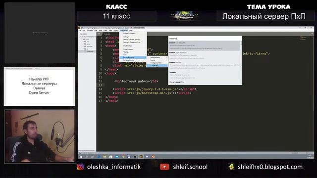 Запуск Локального сервера PhP. Denver и Open Server смотреть онлайн