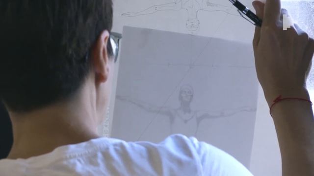 "Перестеклить" или перенос рисунка на лист через окно. Показывает художник Марина Дайковская смотреть онлайн