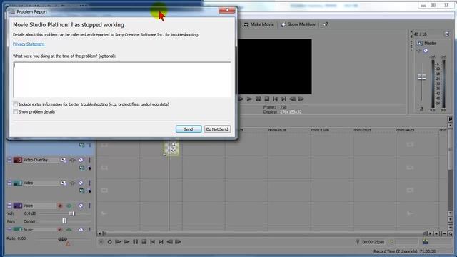 Sony Vegas Movie Studio Platinum 12 - Insert Text causes crash смотреть онлайн