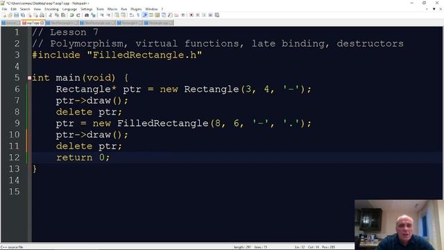 7. OOP with C++ - Polymorphism and Virtual Functions смотреть онлайн