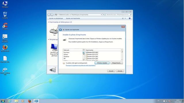 Installation d'une imprimante sur un port TCP IP смотреть онлайн