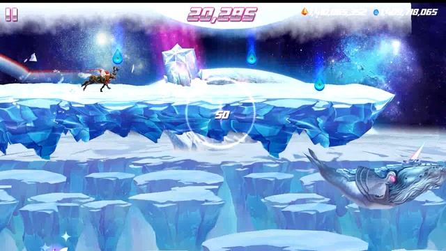Robot Unicorn Attack 2 ICE WORLD Reindeer Unicorn 91,434 Android [Game #4] смотреть онлайн