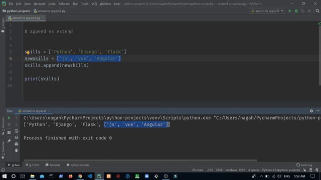 15 - extend vs append list Functions Python (Arabic) الفرق extend vs append بايثون بالعربى смотреть онлайн