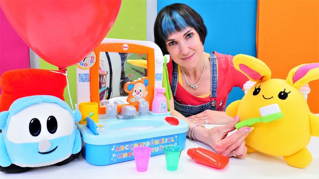 Маша Капуки и зайчик Лаки: чистим зубы! Развивающие видео для детей смотреть онлайн