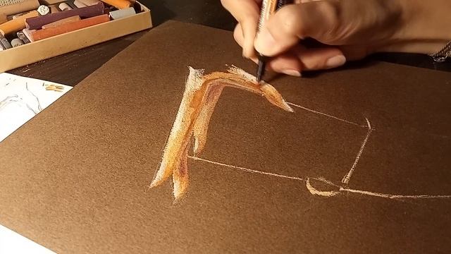 Анатомия человека. Рисуем кисть руки пастелью. Видео занятие по графике. смотреть онлайн