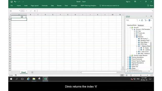TM1 Function, DIMIX (Excel) смотреть онлайн