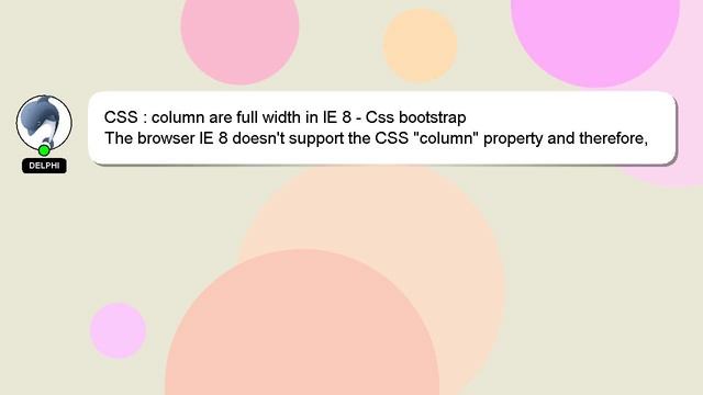 CSS : column are full width in IE 8 - Css bootstrap смотреть онлайн