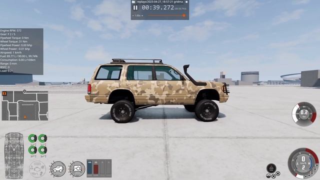 BeamNG - Gridmap v2 - Gavril Roamer Adventure (M) suspension tests смотреть онлайн