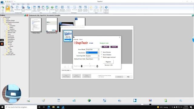 Scanning from Kofax PaperPort 14.7 with a Fujitsu ScanSnap iX1600 and the SnapTwain TWAIN driver. смотреть онлайн