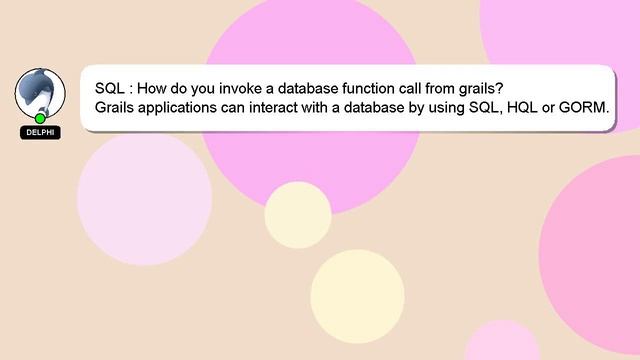 SQL : How do you invoke a database function call from grails? смотреть онлайн