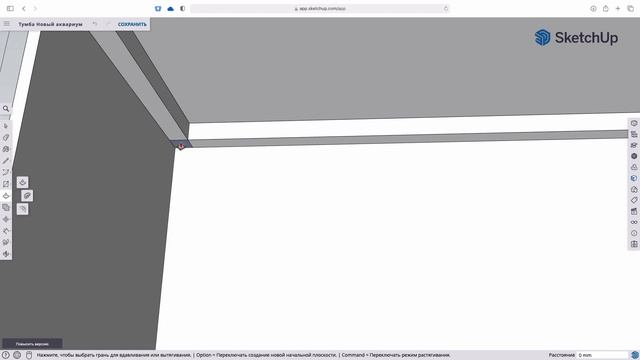Металлический каркас тумбы для аквариума. Как спроектировать и сделать чертеж в веб-версии Скетчап. смотреть онлайн