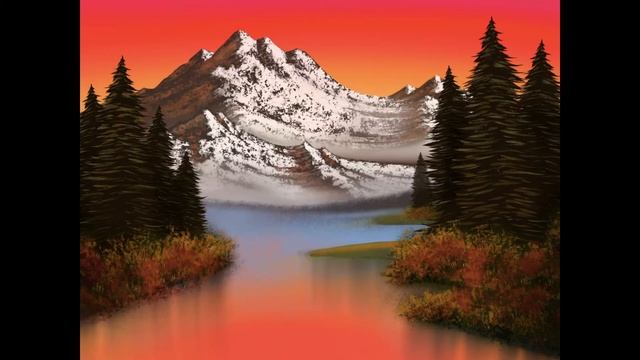Bob Ross - Inspired Landscape In Procreate By Tony Rodriguez II