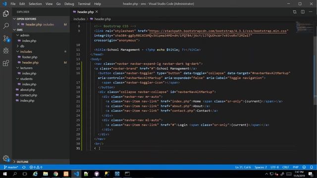 How To Setup PHP Website Layout using Bootstrap 4 | Trevoir Williams смотреть онлайн