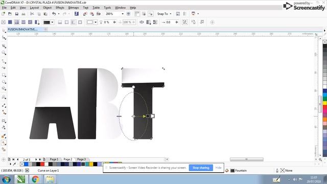how to turn text to art in Coreldraw tutorial смотреть онлайн