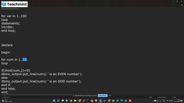 Day 5 : Oracle Loops Statment in PLSQL смотреть онлайн
