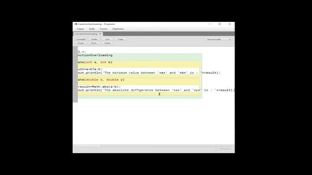 Function Overloading - min. using ternary operator, abolute diff. of 2 nos, ASCII diff. of 2 char. смотреть онлайн