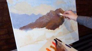 #35 Как НАРИСОВАТЬ ГОРЫ. ПОДРОБНЫЙ МАСТЕР-КЛАСС. Горный пейзаж маслом. Правополушарное рисование