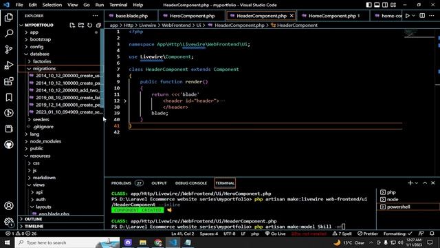 Laravel 9 portfolio website project series-lecture 3 creating fronted ui components смотреть онлайн
