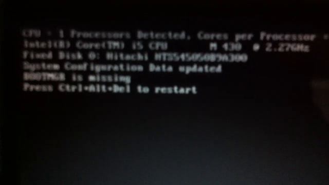Toshiba bootmgr is missing смотреть онлайн