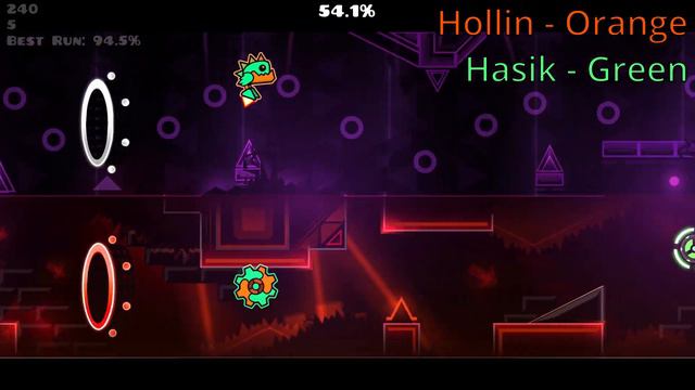 Cosmic Dolphin 100% (2 Player Hard Demon ft. Hollin) by xDon | Geometry Dash смотреть онлайн