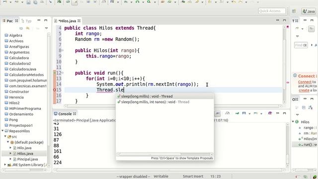 Hilos en Java con extends Thread смотреть онлайн