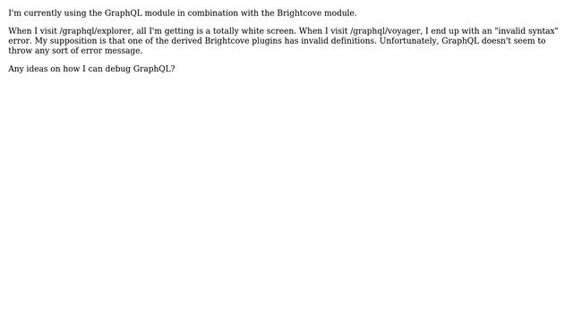 Drupal: How to debug invalid plugins derived by the GraphQL module? смотреть онлайн
