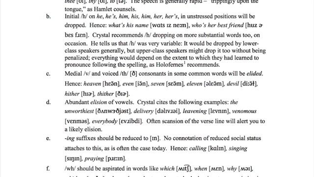 Shakespeare's Original Pronunciation