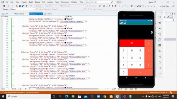 Xamarin forms Tutorial how to make a calculator in bangle by Sotf Tech