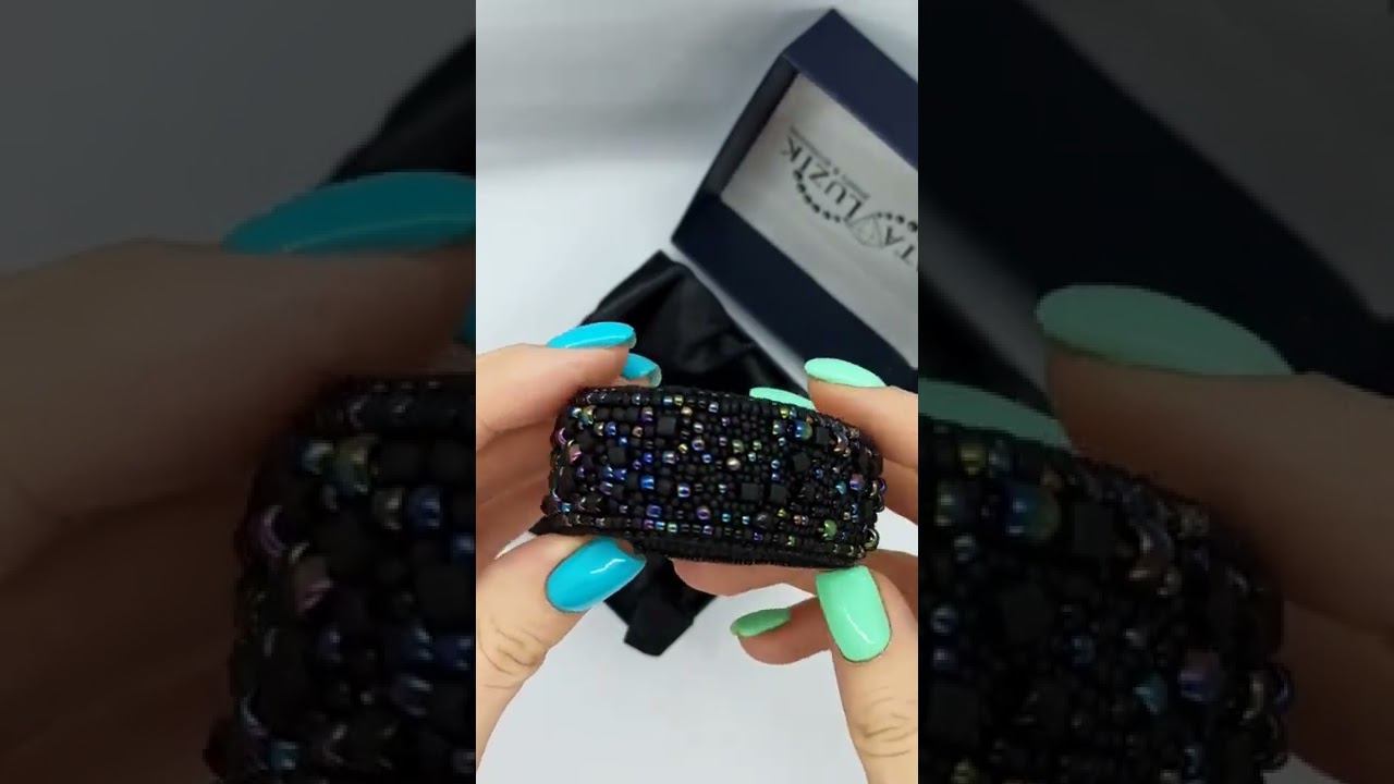 Браслет из бисера Galaxy чёрный смотреть онлайн