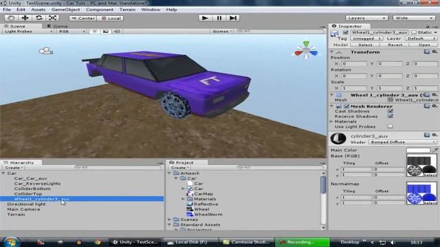 #2 How to make a Car game - Unity 3D Tutorial - Setting WheelColliders смотреть онлайн