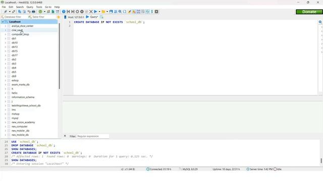QS 1 :- Using MySQL Workbench Software or HediSQL Software to create a table in the database. смотреть онлайн