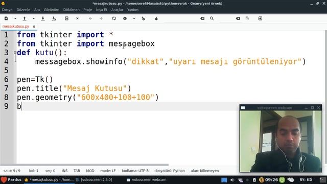 Python Tkinter uyarı penceresi(messagebox) смотреть онлайн