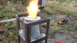 Горелка на отработке, керамическая бездымная