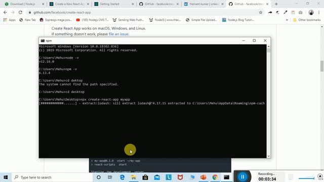 React Js Installation | React Js in Hindi #2| how to install react js |React JS смотреть онлайн